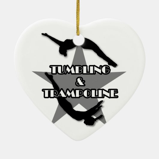 Tumbling en Trampoline-versiering Keramisch Ornament (Achterkant)