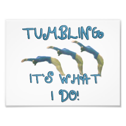 Tumbling gymnast foto afdruk (Voorkant)