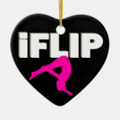 Tumbling gymnast keramisch ornament (Voorkant)