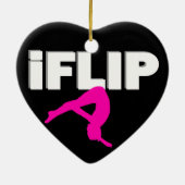 Tumbling gymnast keramisch ornament (Achterkant)