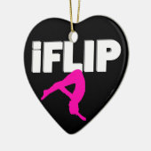 Tumbling gymnast keramisch ornament (Links)