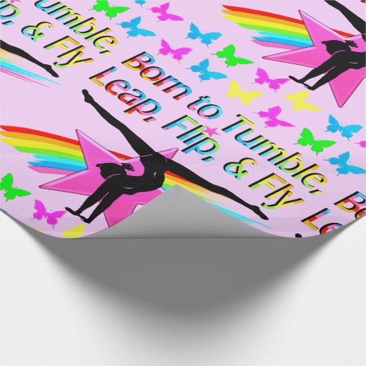  TUMBLING GYMNAST MEISJE CADEAUPAPIER (Hoek)