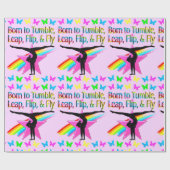  TUMBLING GYMNAST MEISJE CADEAUPAPIER (Vlak)