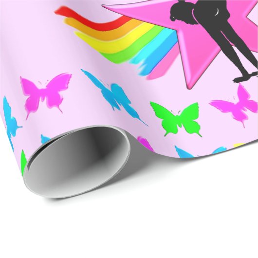  TUMBLING GYMNAST MEISJE CADEAUPAPIER (Rol Hoek)