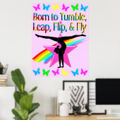  TUMBLING GYMNAST MEISJE POSTER (Thuiskantoor)