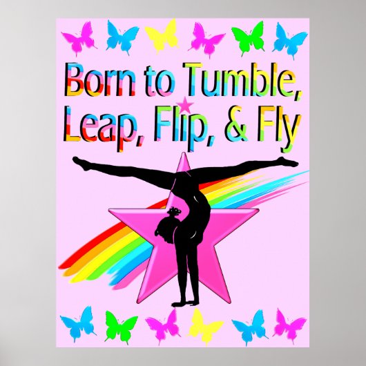  TUMBLING GYMNAST MEISJE POSTER (Voorkant)