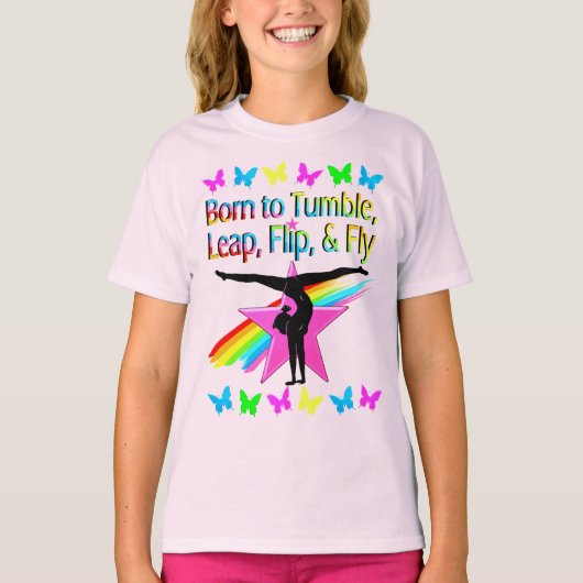  TUMBLING GYMNAST MEISJE T-SHIRT (Voorkant)