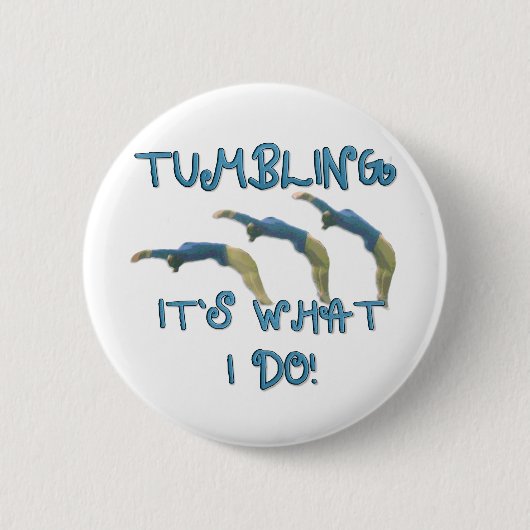 Tumbling gymnast ronde button 5,7 cm (Voorkant)