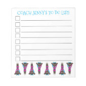 Tumbling gymnastiek Acro Dance Coach om lijst te d Notitieblok (Voorkant)