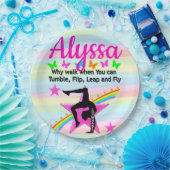 TUMBLING GYMNASTIEK KONINGIN PAPIEREN BORDJE (Feest)