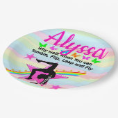 TUMBLING GYMNASTIEK KONINGIN PAPIEREN BORDJE (Gekanteld)