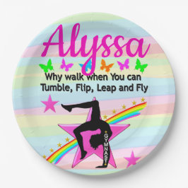 TUMBLING GYMNASTIEK KONINGIN PAPIEREN BORDJE