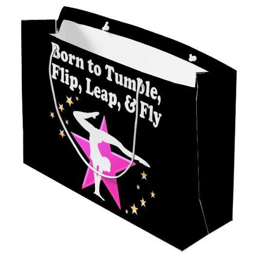 TUMBLING GYMNASTIEK ONTWERP LARGE CADEAUTASJE (Achterkant Gekanteld)