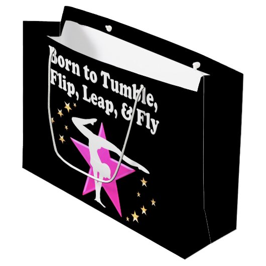 TUMBLING GYMNASTIEK ONTWERP LARGE CADEAUTASJE (Voorkant Gekanteld)