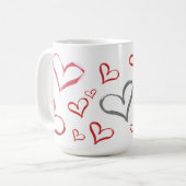 Tumbling Hearts Koffiemok (Voorkant links)