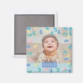 Tumbling Jelly Beans Cute Custom Baby Foto Magneet (Voorkant / Achterkant)