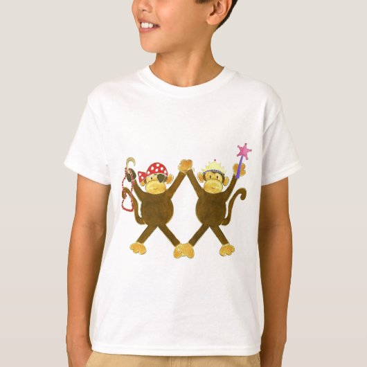Tumbling Monkey Princess & Monkey Pirate T-shirt (Voorkant)