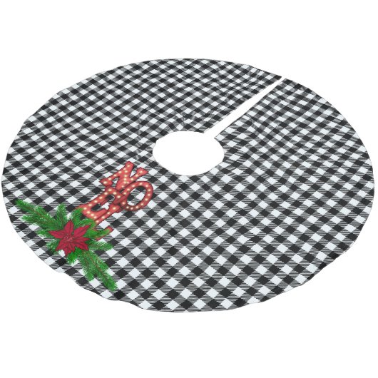 Tumbling Noel op Buffalo Pset Farmhouse Kerstboom Rok (Gekanteld)