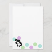 Tumbling Pandas Baby Shower Kaart (Achterkant)