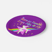 TUMBLING QUEEN GYMNAST MEISJE PAPIEREN BORDEN PAPIEREN BORDJE (Gekanteld)