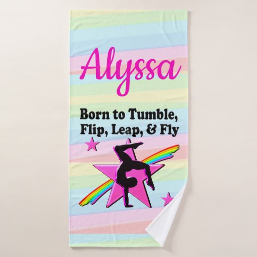 TUMBLING QUEEN GYMNASTIEK MEISJE BADHANDDOEK (Badhanddoek)