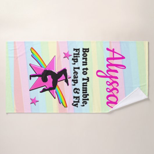 TUMBLING QUEEN GYMNASTIEK MEISJE BADHANDDOEK (Badhanddoek)