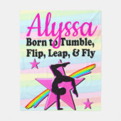 TUMBLING QUEEN GYMNASTIEK MEISJE FLEECE DEKEN (Voorkant)