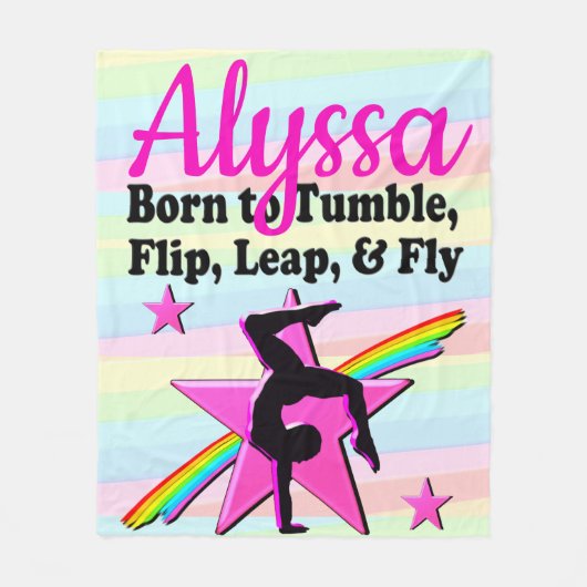 TUMBLING QUEEN GYMNASTIEK MEISJE FLEECE DEKEN (Voorkant)