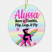 TUMBLING QUEEN GYMNASTIEK MEISJE KERAMISCH ORNAMENT (Links)