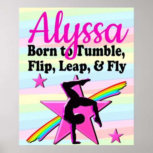 TUMBLING QUEEN GYMNASTIEK MEISJE POSTER (Voorkant)