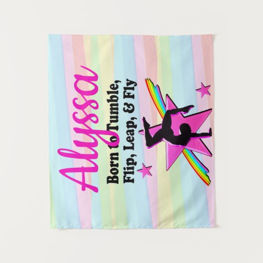 TUMBLING QUEEN GYMNASTIEK MEISJE WANDKLEED (Voorkant)