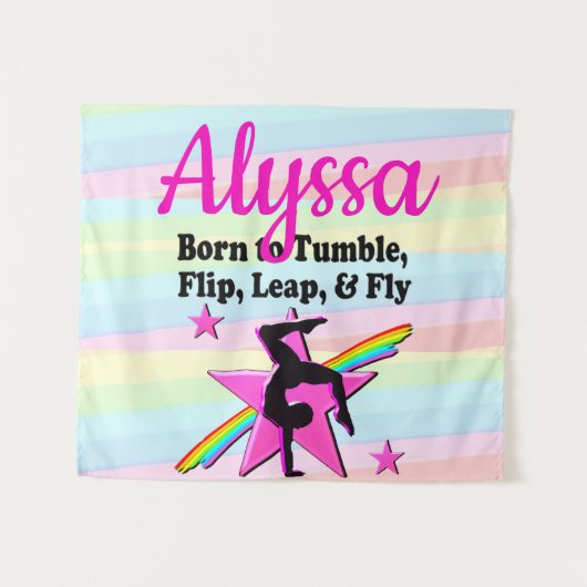 TUMBLING QUEEN GYMNASTIEK MEISJE WANDKLEED (Voorkant (horizontaal))