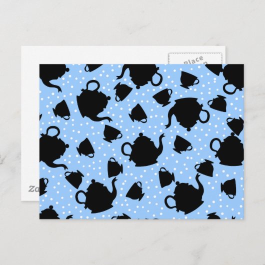 Tumbling Tea Party Briefkaart (Voorkant / Achterkant)