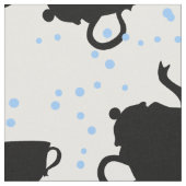 Tumbling Tea Party Pattern Stof (Close Up)