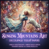 Tumbling Through Time Alice Wonderland Decoupage Tissuepapier