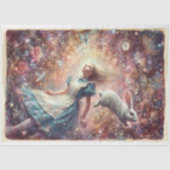 Tumbling Through Time Alice Wonderland Decoupage Tissuepapier (Voorkant)
