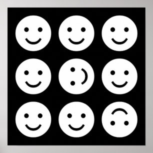 Tumbling - Zwart-wit Poster