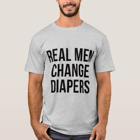 Tumblr T-Shirt Real Mannen Change Diapers (Voorkant)