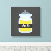 Tumergeel kruid canvas afdruk (Insitu (Houten vloer))