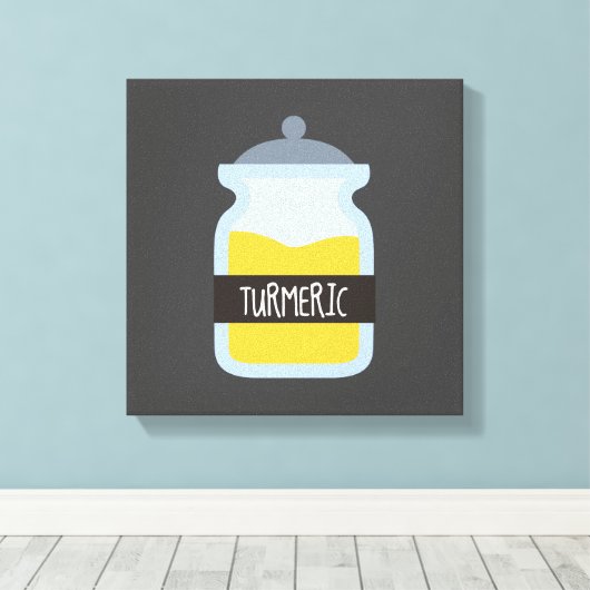 Tumergeel kruid canvas afdruk (Insitu (Houten vloer))