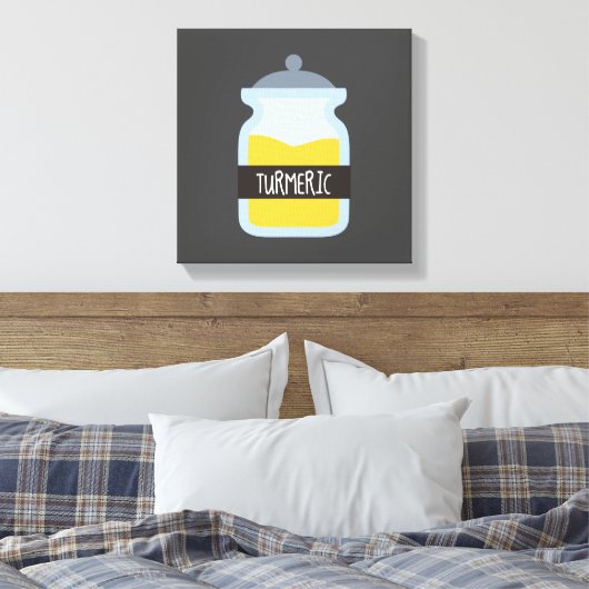 Tumergeel kruid canvas afdruk (Insitu (Slaapkamer))