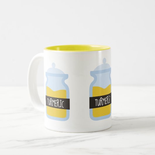 Tumergeel kruid tweekleurige koffiemok (Voorkant links)