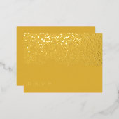 Tumeric en gouden folie bruiloft RSVP Folie Feestdagen Briefkaart (Voorkant / Achterkant)