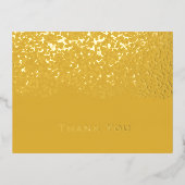 Tumeric en Gouden Folie Gele Bruiloft Dank u Folie Feestdagen Briefkaart (Voorkant)