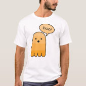 Tumeric Oranje Boo Ghost Halloween T-shirt (Voorkant)