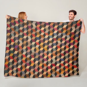 Tummerende blokken fleece deken