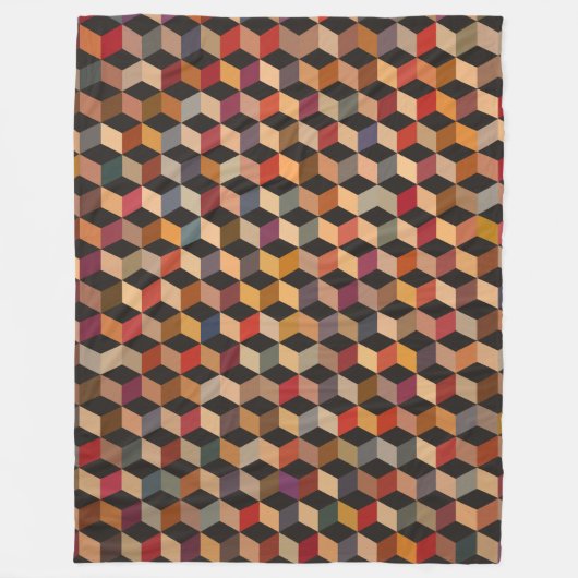 Tummerende blokken fleece deken (Voorkant)