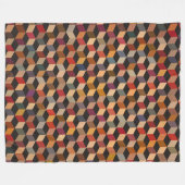 Tummerende blokken fleece deken (Voorkant (Horizontaal))