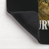 Tummy Ache Survivor Cat Meme Funny Kitten Gift Man Muismat (Hoek)