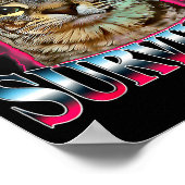 Tummy Ache Survivor Cat Meme Funny Saying Cats Ani Poster (Hoek)